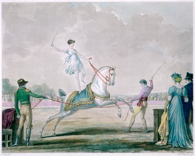马戏团马匹练习，c1818-1836 作者 卡尔·韦尔内