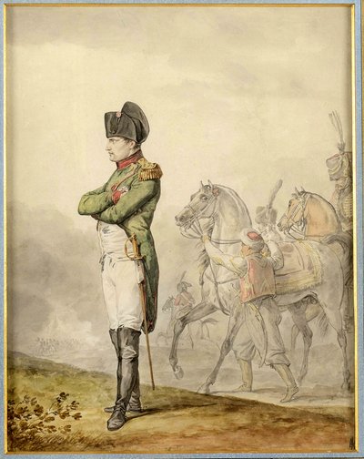 Napoleon a Austerlitz (1805) - Napoleon at Austerlitz, by Vernet, Carle (1758-1836). Watercolour on paper. Private Collection 作者 卡尔·韦尔内
