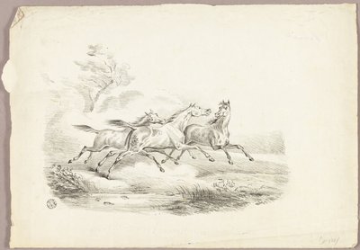 三匹马在奔跑 作者 卡尔·韦尔内