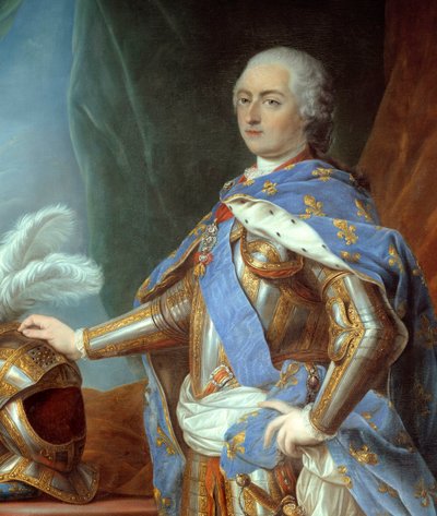 路易十五腰部肖像》（1710-1774）的细节。卡勒-凡-卢（1705-1765）的画作 作者 卡尔·范·卢