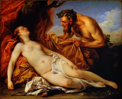 木星和Antiope，c1753 作者 卡尔·范·卢