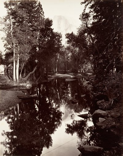 南穹顶，6000英尺，优胜美地，约1872年，约1876年印刷。 作者 卡尔顿·E·沃特金斯。