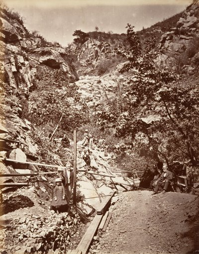 热硫磺泉，圣巴巴拉，1876年，约1876年印刷。 作者 卡尔顿·埃蒙斯·沃特金斯