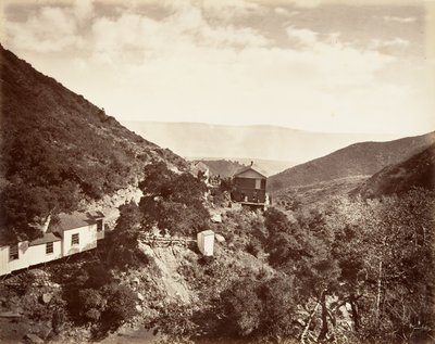 热硫磺泉，圣巴巴拉，1876年，约1876年印刷。 作者 卡尔顿·埃蒙斯·沃特金斯