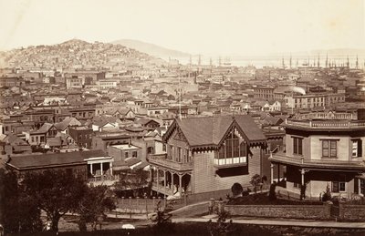 旧金山，从林肯山，1864年，约1876年印刷。 作者 卡尔顿·埃蒙斯·沃特金斯
