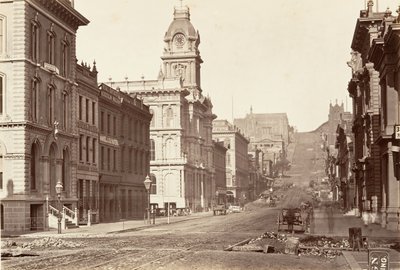 加利福尼亚街的南边，1864年，约1876年印刷。 作者 卡尔顿·埃蒙斯·沃特金斯