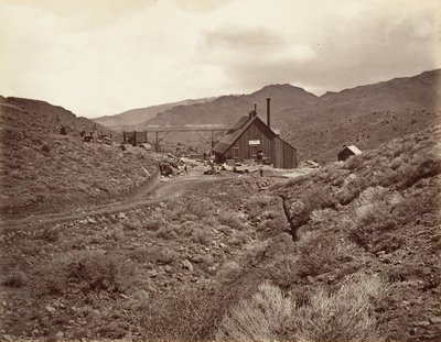 苏特罗隧道第3号竖井，1875年，约1876年印刷。 作者 卡尔顿·埃蒙斯·沃特金斯