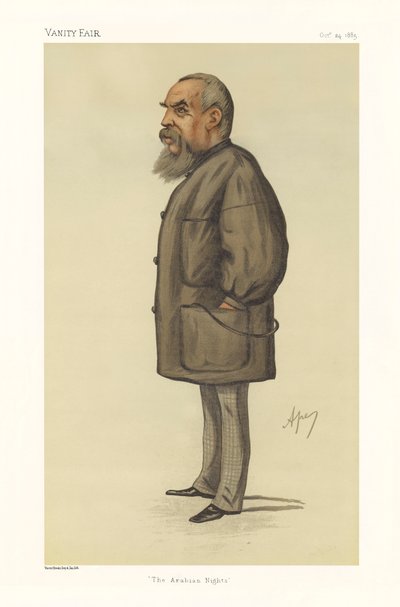 理查德·弗朗西斯·伯顿船长 - 肖像站立 作者 卡洛（1839-89）佩莱格里尼