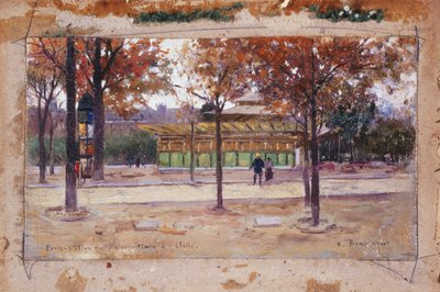 1900 年至 1907 年间，大都会入口，Étoile 广场（布面油画，裱在纸板上） 作者 卡洛·布兰卡乔（Carlo Brancaccio）