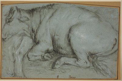 卧牛和站立牛后腿的研究 作者 哈科波·巴萨诺（Jacopo Bassano）