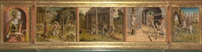La Madonna的Predella della Rondine燕子的圣母（1490年后） 作者 卡洛·克里维利（Carlo Crivelli）