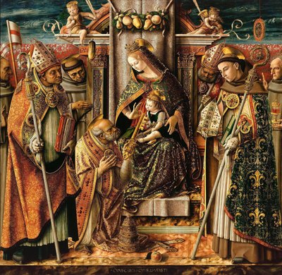 钥匙的交付，c。 1490 作者 卡洛·克里维利（Carlo Crivelli）