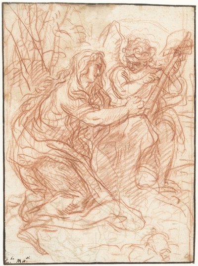 抹大拉的马利亚崇拜十字架 作者 卡洛·马拉塔（Carlo Maratta）