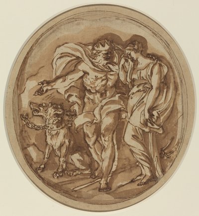 冥王星把普罗赛尔宾带到地狱之门前 作者 卡洛·马拉塔（Carlo Maratta）