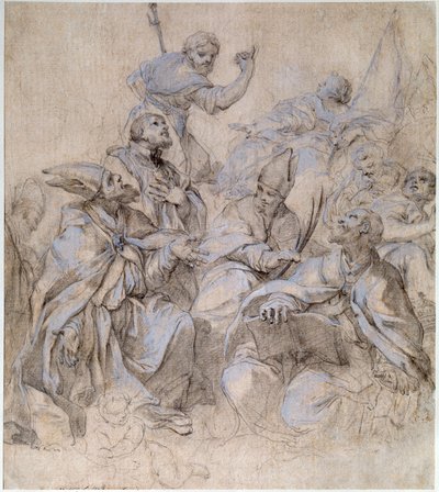 罗马Santa Maria del Popolo教堂的壁画草图。 作者 卡洛·马拉塔（Carlo Maratta）