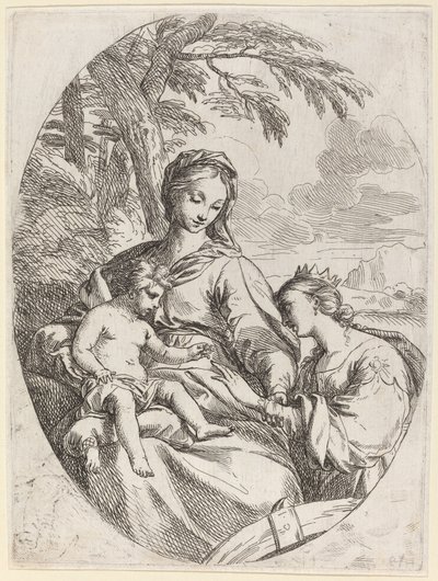 圣凯瑟琳的神秘婚姻 作者 卡洛·马拉塔（Carlo Maratta）