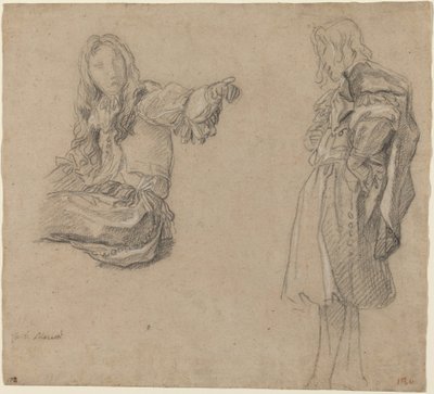两名身着精心设计的服装的男子 作者 卡洛·马拉塔（Carlo Maratta）