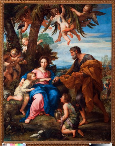 在飞往埃及的途中休息 Carlo Maratti 绘画（1625-1713） 作者 卡洛·马拉蒂（Carlo Maratti）