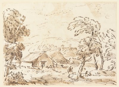 山区农村的农民住宅和城堡 作者 卡洛·马尔基奥尼