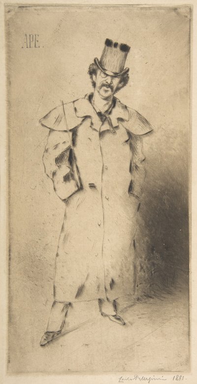 惠斯勒肖像，1881年。 作者 卡罗佩莱格里尼