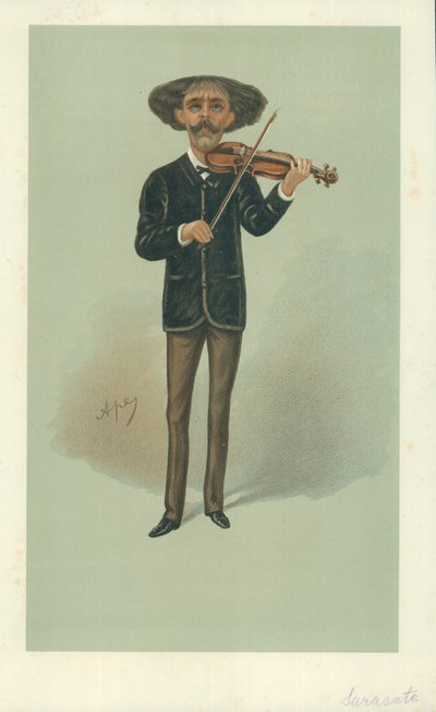 参议员Pablo Martin Meliton Sarasate，1889年5月25日，名利场漫画 作者 卡罗佩莱格里尼