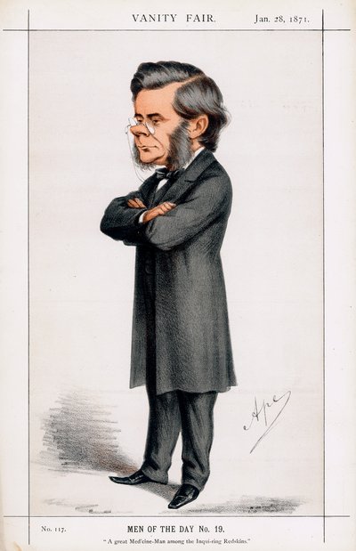 托马斯·亨利·赫x黎（Thomas Henry Huxley），英国生物学家，1871年 作者 卡罗佩莱格里尼