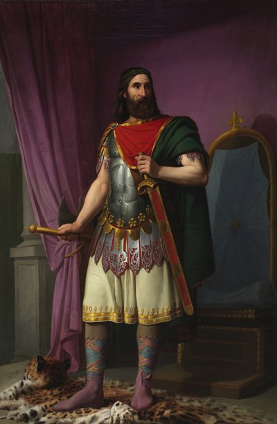 埃吉卡，西哥特国王，1853年 作者 Carlos María Esquivel y Rivas