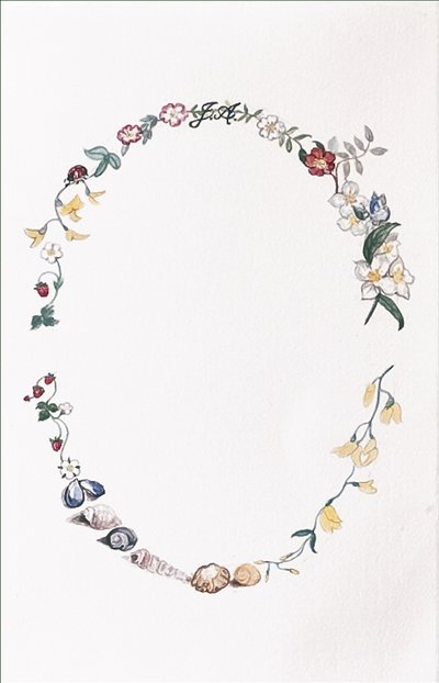 Jane Austen Garland，2008（wc＆paper on paper） 作者 卡罗琳·赫维·巴瑟斯特