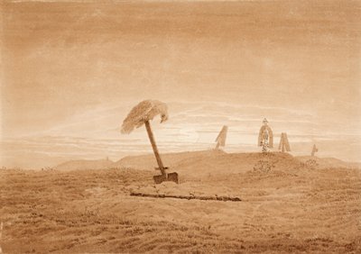 景观与格雷夫斯，c。 1835年至1837年 作者 卡斯珀·大卫·弗里德里希（Caspar David Friedrich）