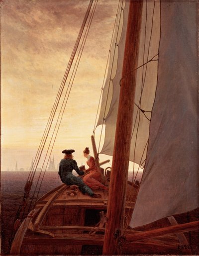在水手上 作者 卡斯珀·大卫·弗里德里希（Caspar David Friedrich）