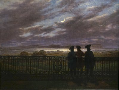 C.D.Friedrich Brothers A. and S. Turgenev and V. Zhukovsky 1827 作者 卡斯珀·大卫·弗里德里希（Caspar David Friedrich）