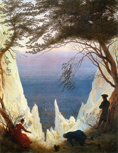 吕根岛上的粉笔悬崖 作者 卡斯珀·大卫·弗里德里希（Caspar David Friedrich）