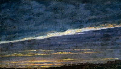 多云的傍晚天空 作者 卡斯珀·大卫·弗里德里希（Caspar David Friedrich）
