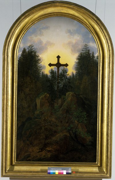 穿越山脉，1815-20 作者 卡斯珀·大卫·弗里德里希（Caspar David Friedrich）