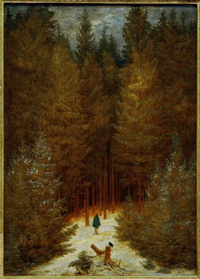 Chasseur im Walde（白雪覆盖的冷杉林，Tannenwa 作者 卡斯珀·大卫·弗里德里希（Caspar David Friedrich）