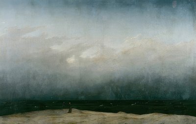 在海边的和尚。 1808-1810 作者 Caspar David Friedrich