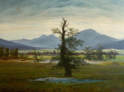 早晨照明下的乡村景观 作者 卡斯珀·大卫·弗里德里希（Caspar David Friedrich）
