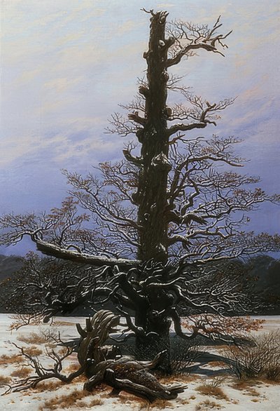 在雪中的橡树。 1829 作者 卡斯珀·大卫·弗里德里希（Caspar David Friedrich）