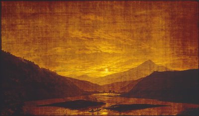 晚上河景观 作者 卡斯珀·大卫·弗里德里希（Caspar David Friedrich）