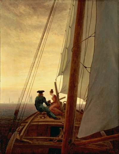 德语：Auf dem Segler 帆船上 作者 卡斯珀·大卫·弗里德里希（Caspar David Friedrich）