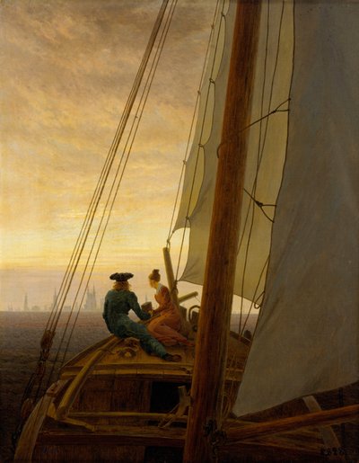 德语：Auf dem Segler 帆船上 作者 卡斯珀·大卫·弗里德里希（Caspar David Friedrich）
