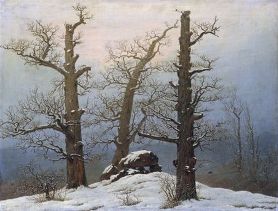 德语: Hünengrab im Schnee 雪中岩穴 作者 卡斯珀·大卫·弗里德里希（Caspar David Friedrich）