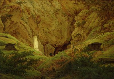 古代英雄的坟墓，1812年 作者 卡斯珀·大卫·弗里德里希（Caspar David Friedrich）