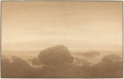 空旷海岸的月出 作者 卡斯珀·大卫·弗里德里希（Caspar David Friedrich）
