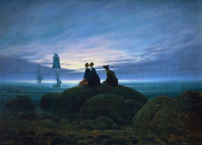 海上月出》，1774年 作者 卡斯珀·大卫·弗里德里希（Caspar David Friedrich）