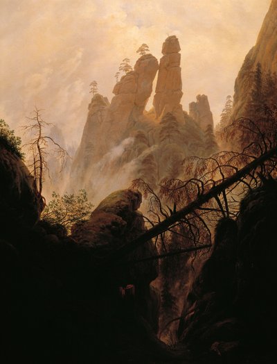 卡斯帕尔-大卫-弗里德里希（1774-1840 年）的作品《洛基峡谷》。 作者 Caspar David Friedrich