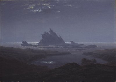海边的礁石c。 1824年 作者 卡斯珀·大卫·弗里德里希（Caspar David Friedrich）