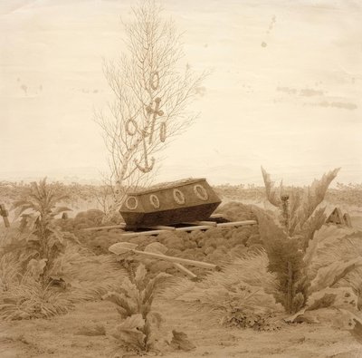 在一个新的坟墓上的棺材 作者 卡斯珀·大卫·弗里德里希（Caspar David Friedrich）