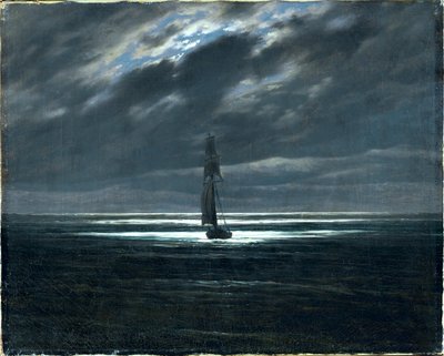 月光下的海子（布面油画） 作者 卡斯珀·大卫·弗里德里希（Caspar David Friedrich）