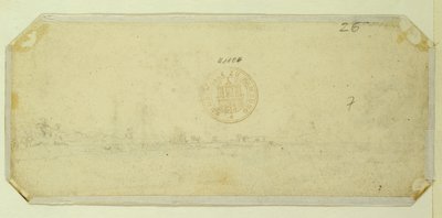 一幅风景的草图从绘画的后面 作者 卡斯珀·大卫·弗里德里希（Caspar David Friedrich）